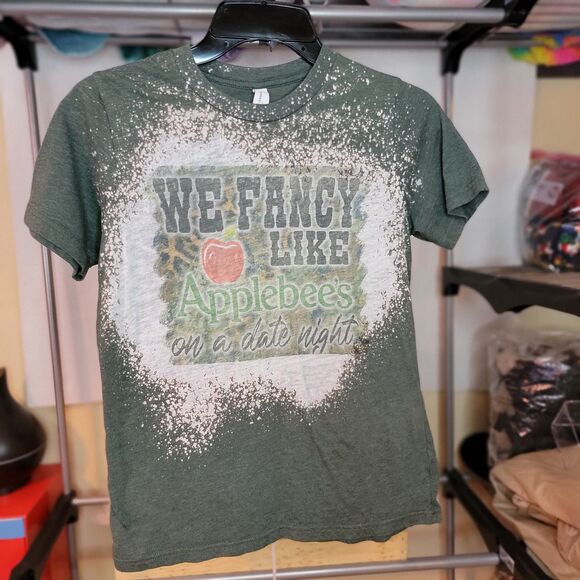 Bella Canvas Kids "Fancy Like" Graphic Tee Dark Green - Size Youth XL (18/20) - Picture 2 of 4